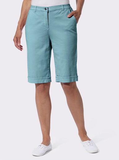 Jeansbermudas mit Dehnbund hinten - ozean