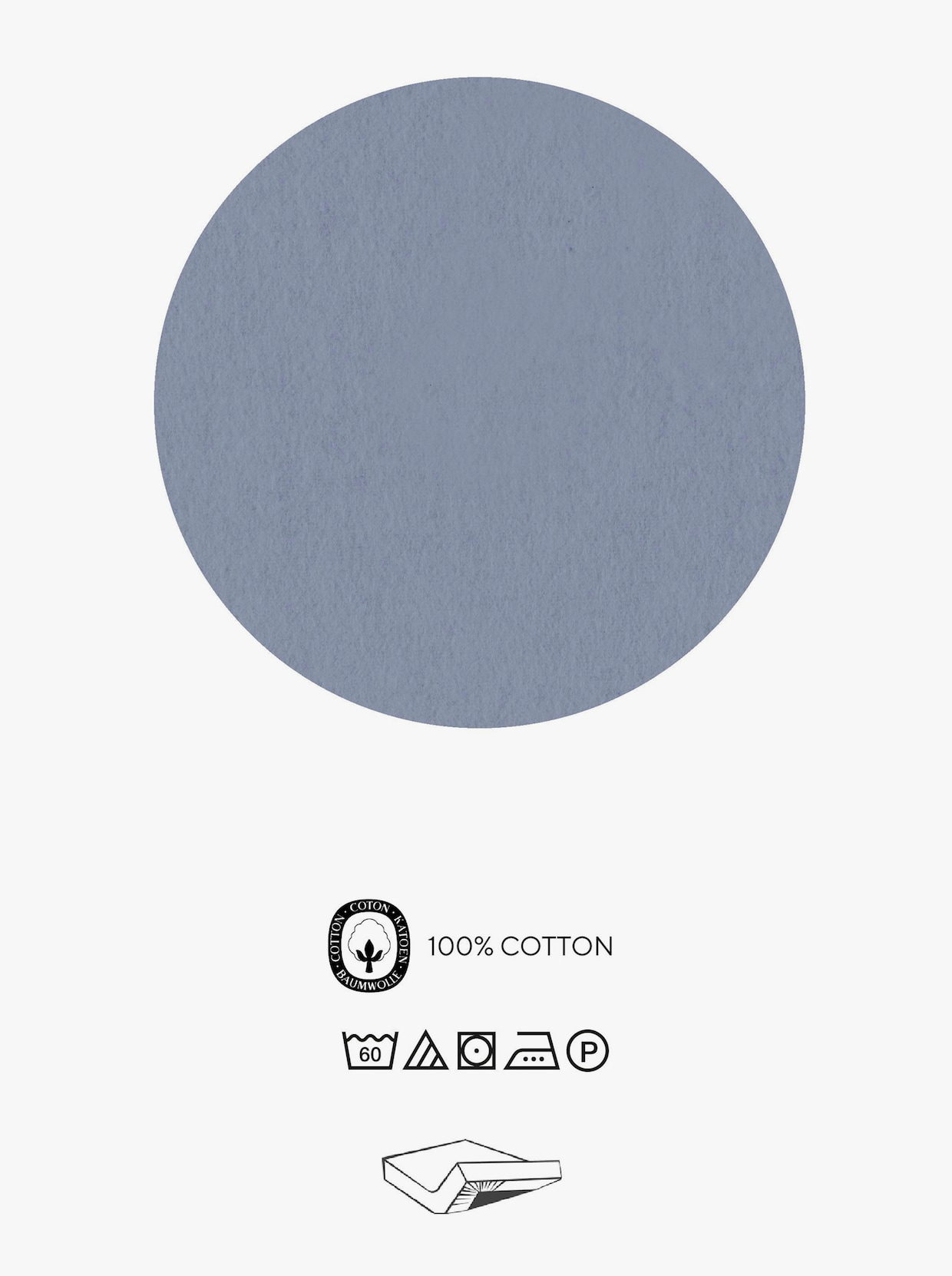 Biberna Spannbetttuch - blau-meliert