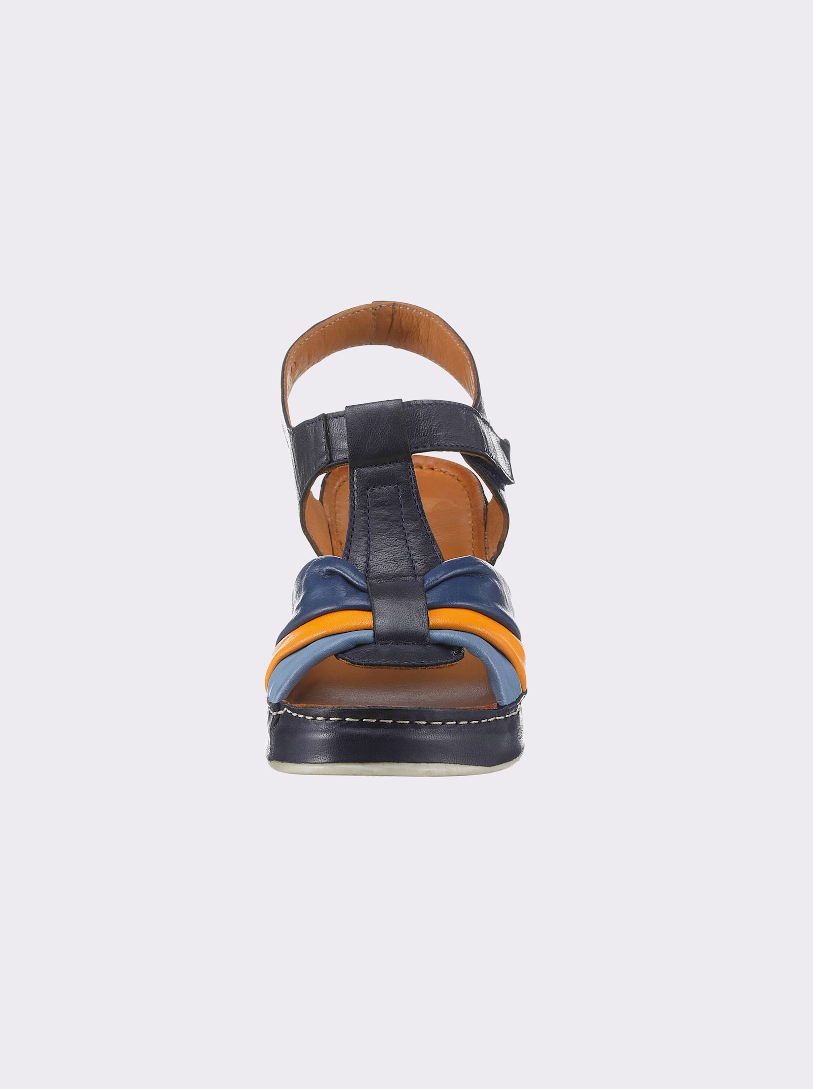 Gemini Sandalette ganz aus Leder - jeansblau