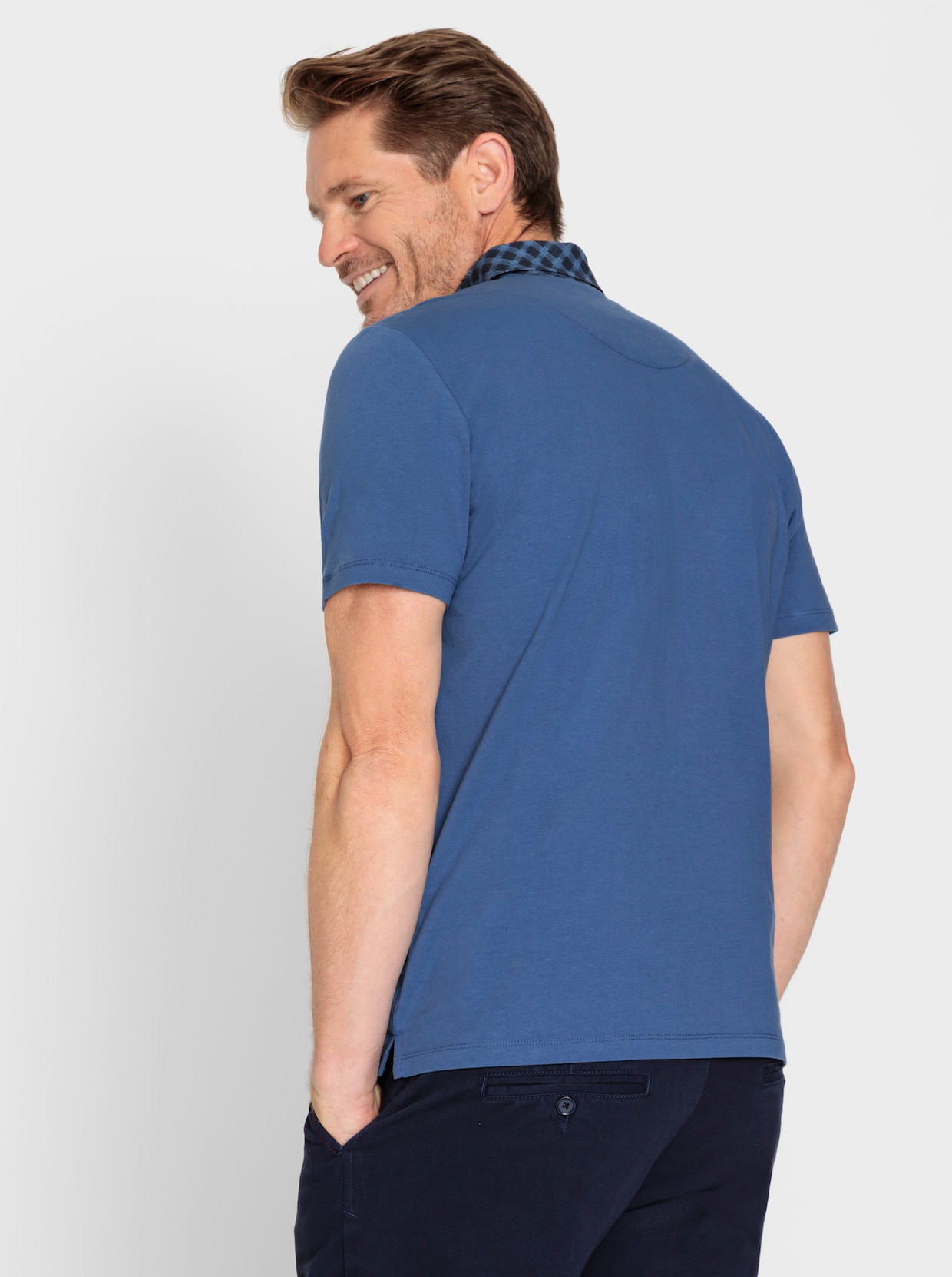 Marco Donati Kurzarm-Shirt - jeansblau