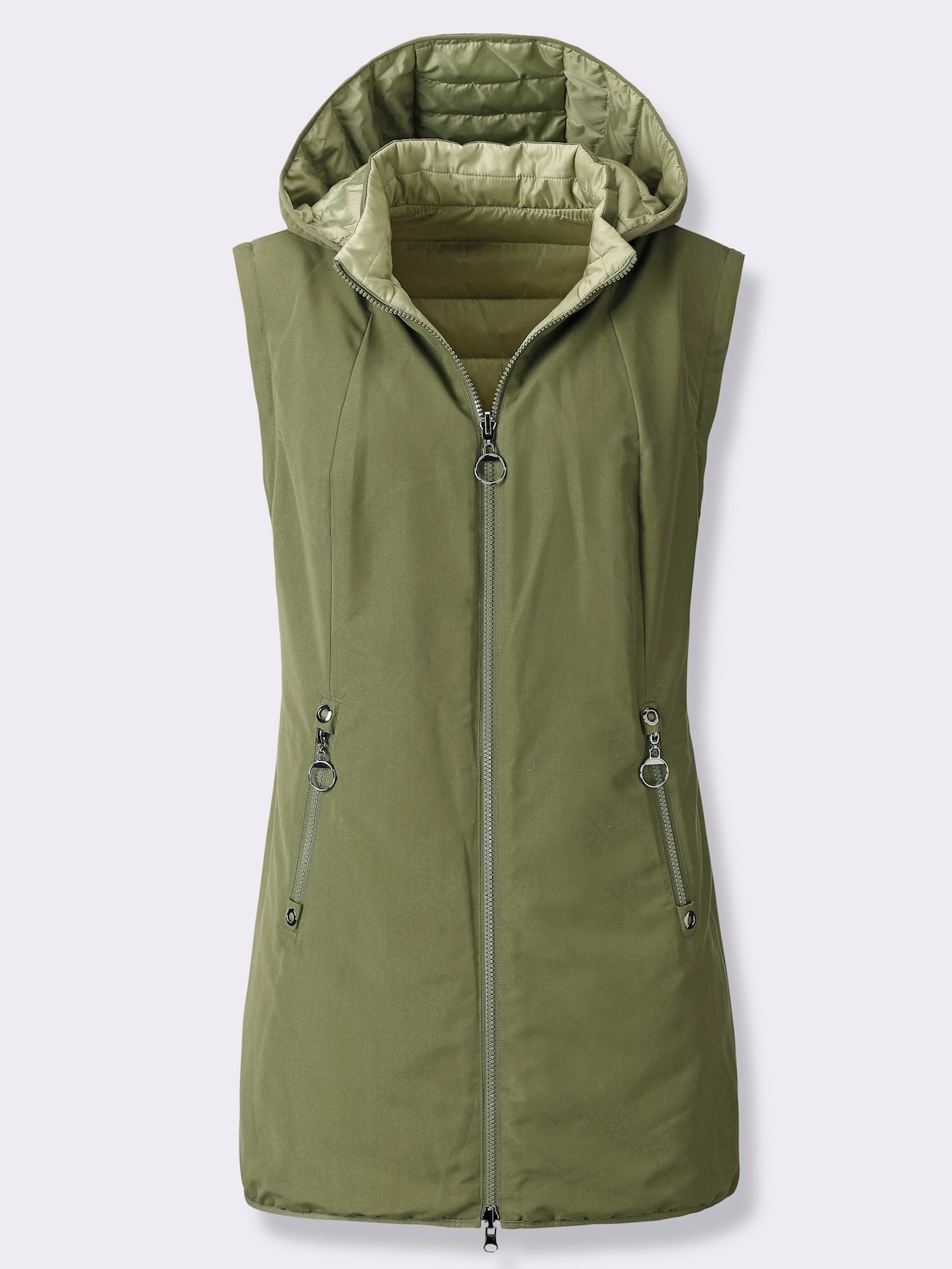 Veste longue - vert roseau