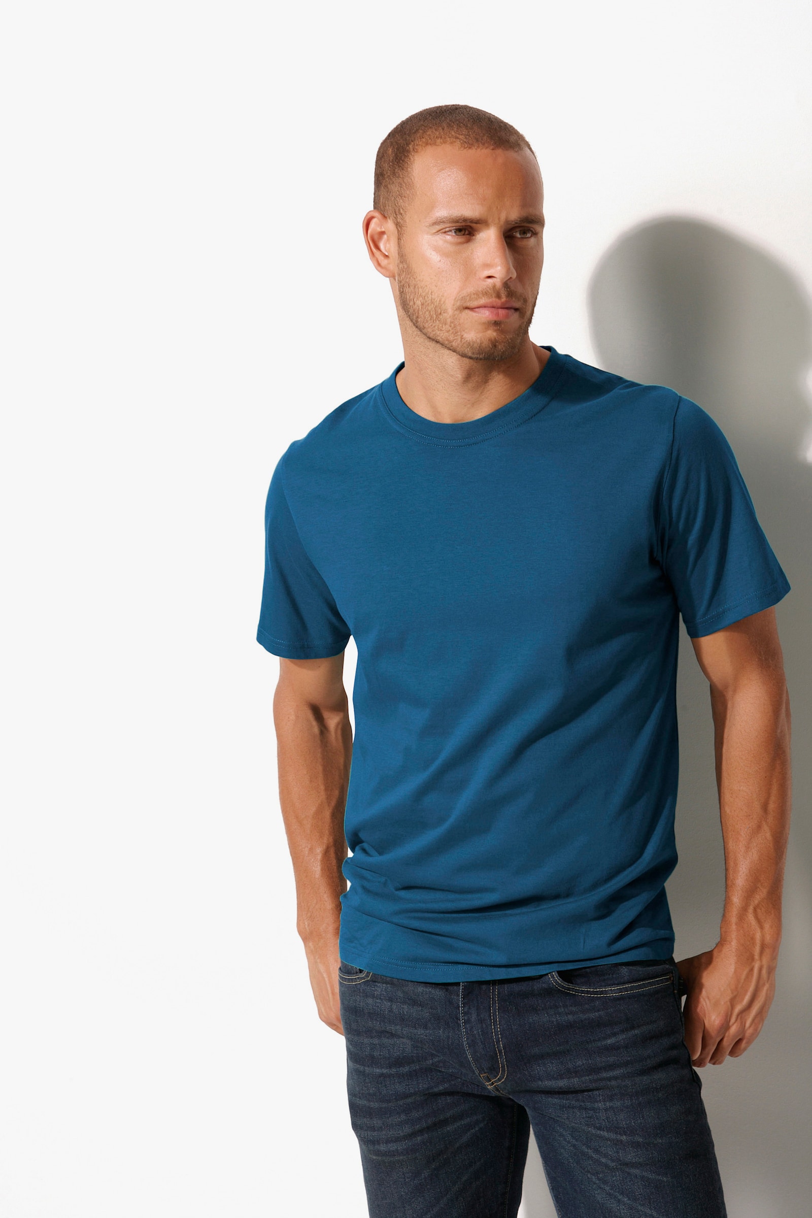 H.I.S T-Shirt - dunkelpetrol, dunkelgrau, petrol