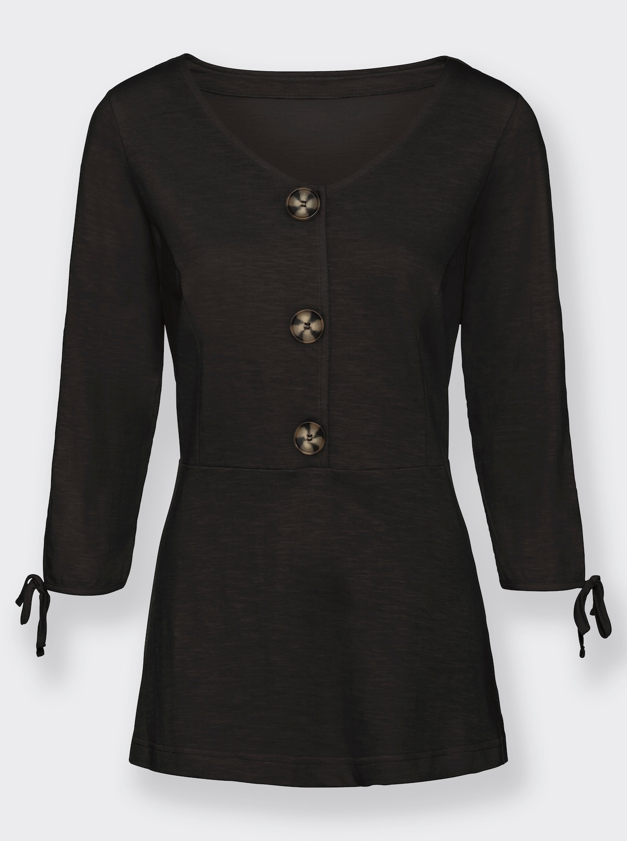 3/4-Arm-Shirt - schwarz