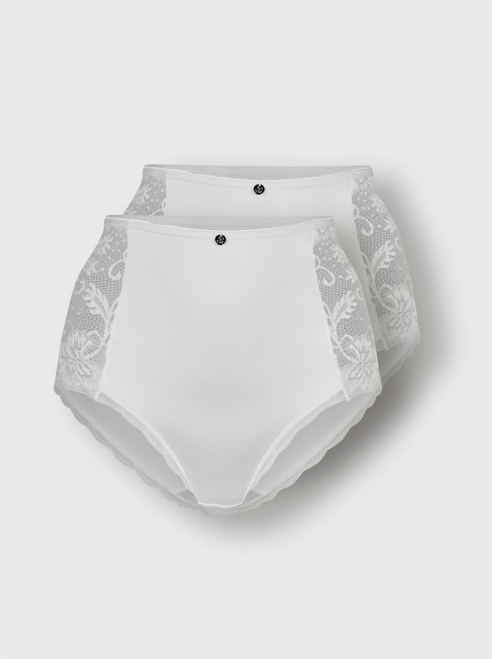 Nohavičky so zvýšeným pásom - biela