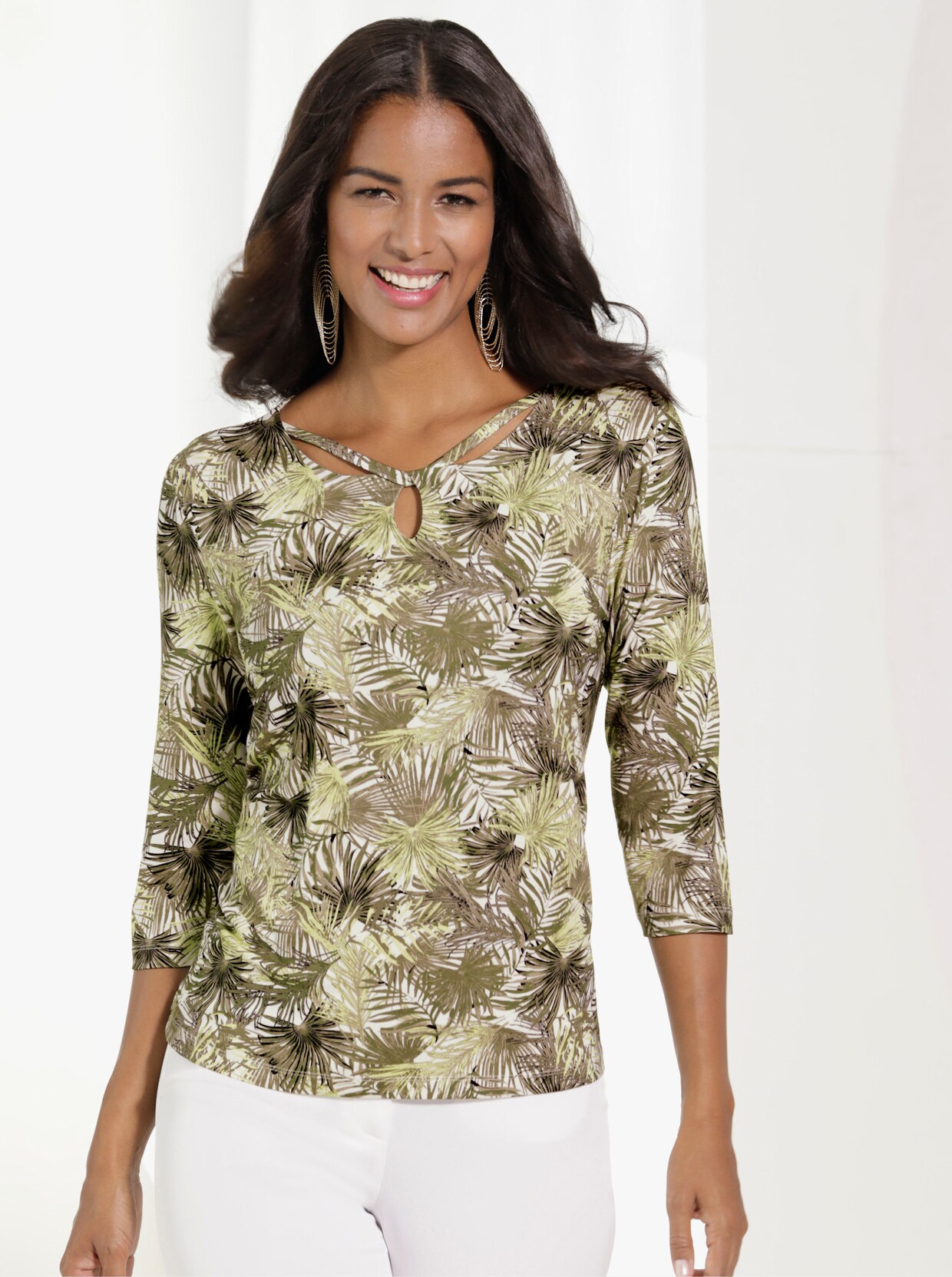 Print-Shirt - schlamm-zitrone-bedruckt
