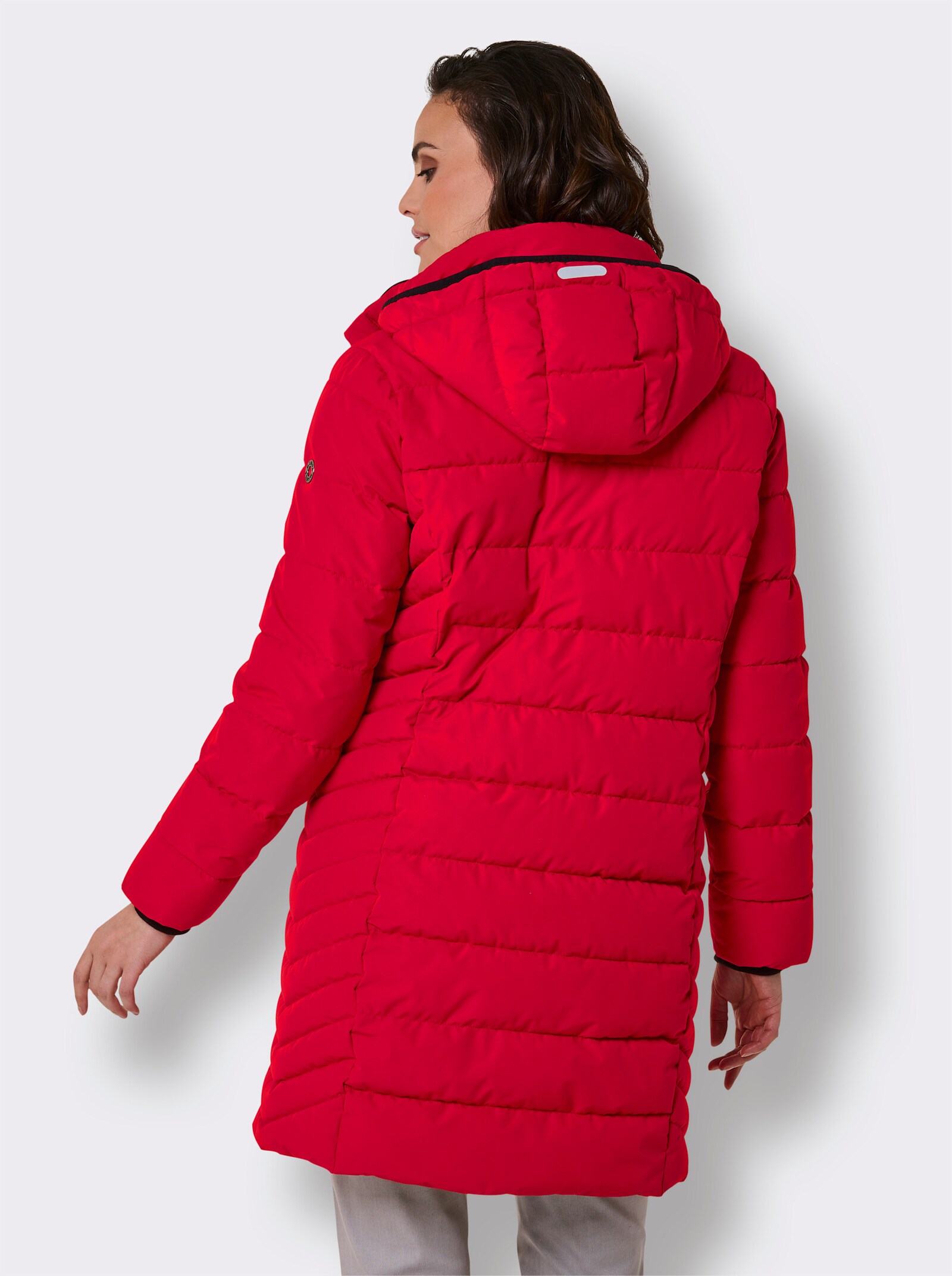 Manisa Regenmantel mit Reflektor-Details - rot