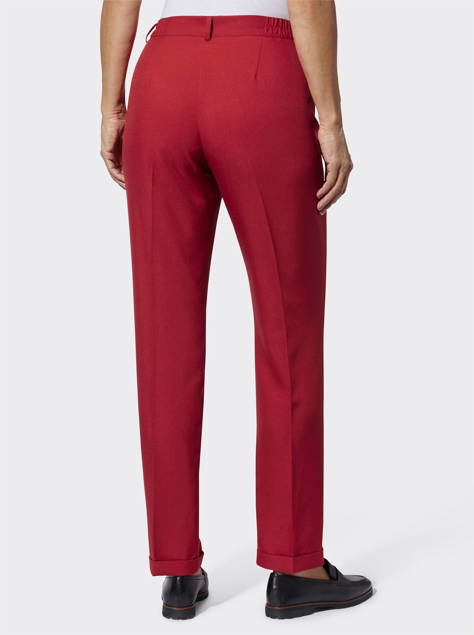 Hose mit Bügelfalten, pflegeleicht - kirsche