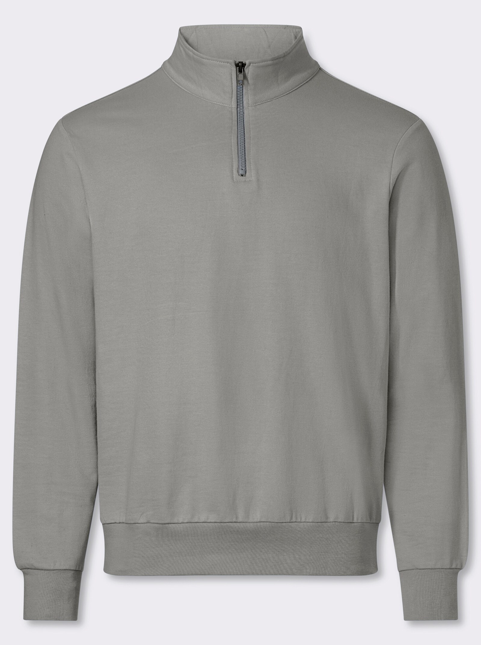 Catamaran Langarmshirt mit Stehkragen - hellgrau-meliert