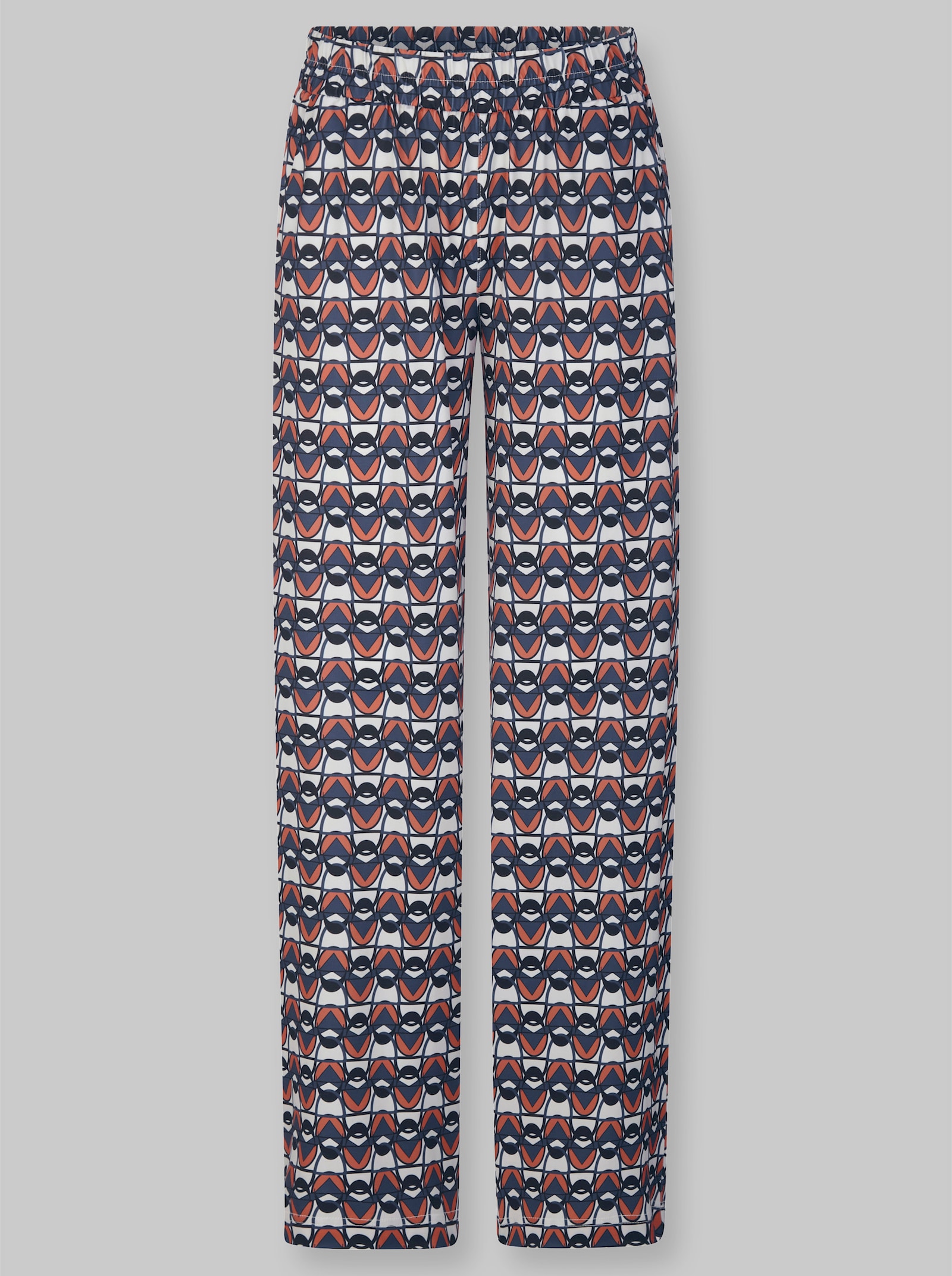 heine Druckhose im Retro-Dessin - taubenblau-ecru-bedruckt