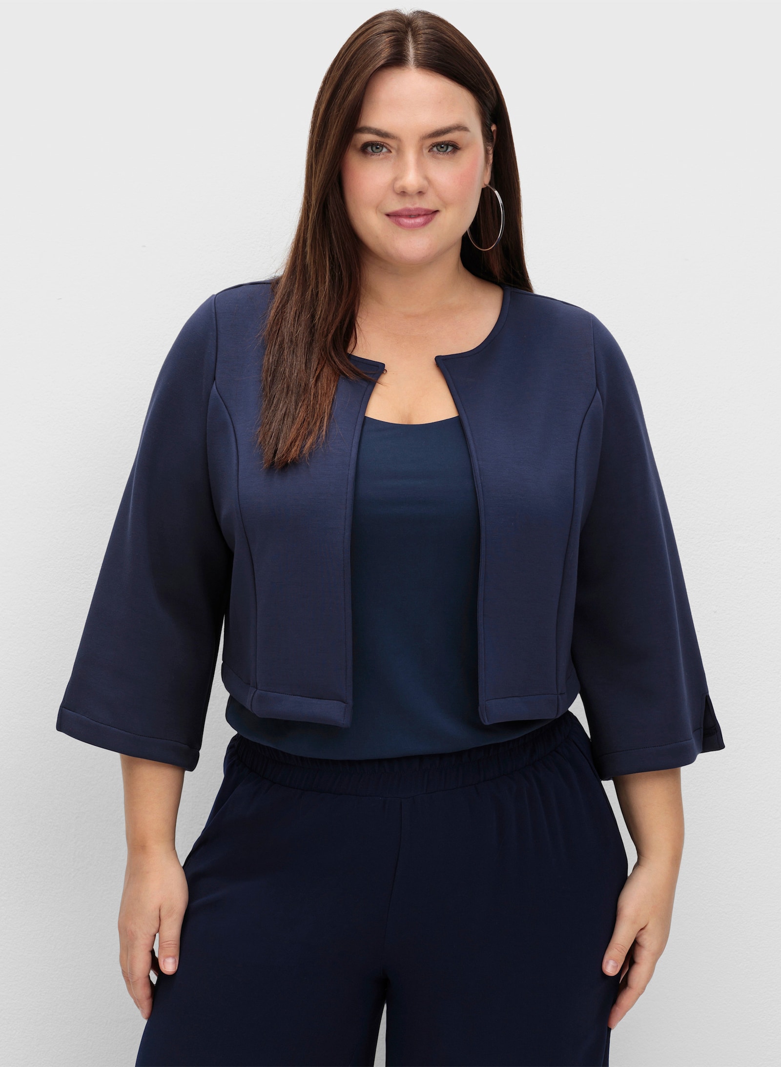 sheego Bolerojack met 3/4-mouwen - marine