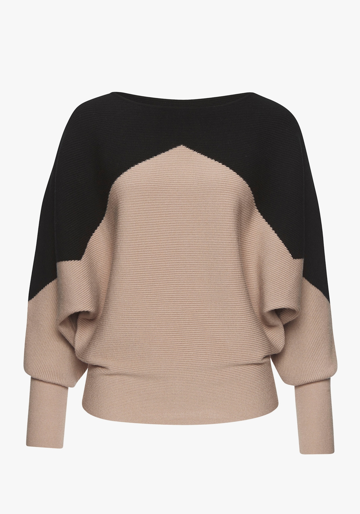 LASCANA Tricotvest - zwart/zand