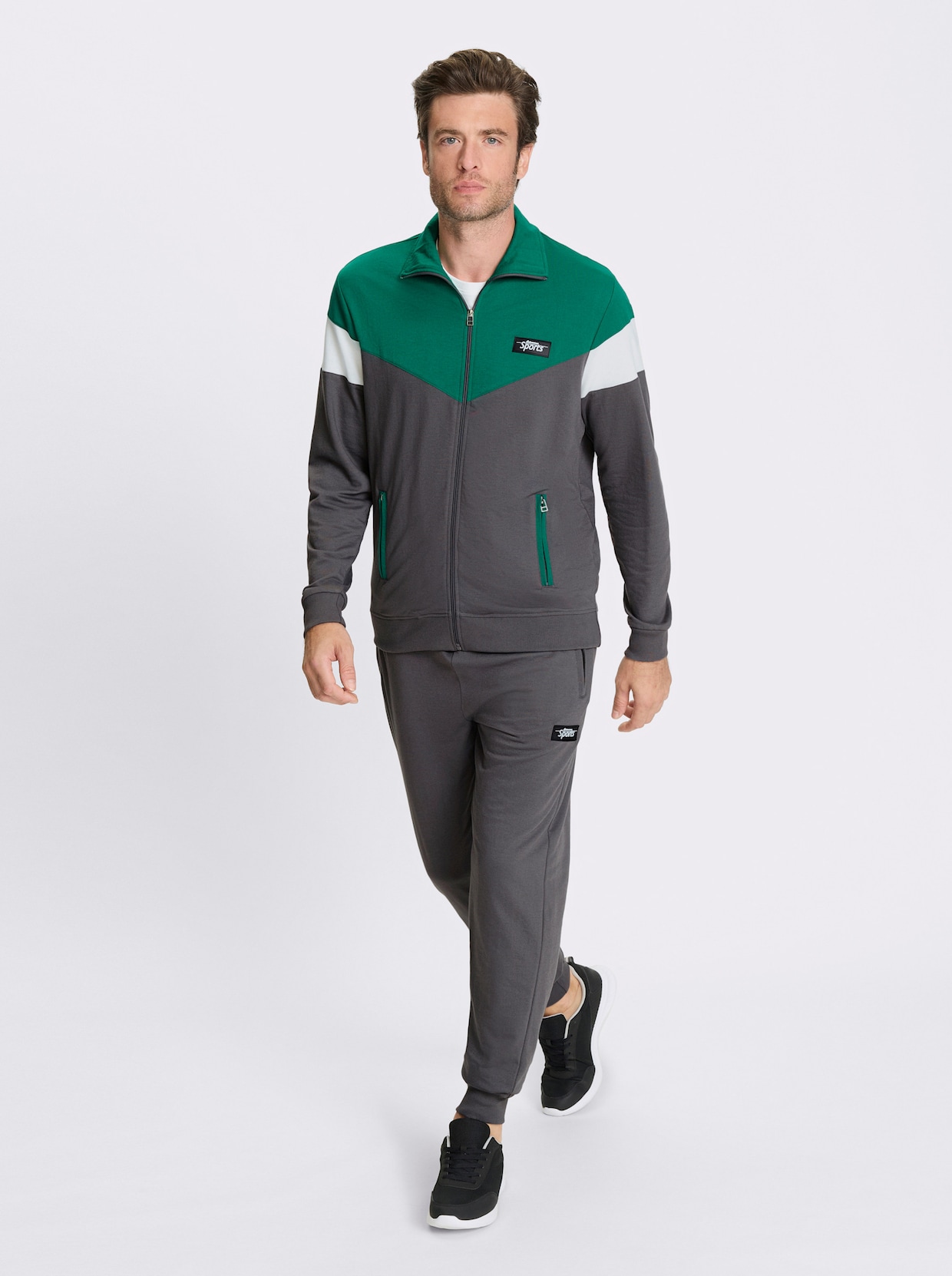 Catamaran Sports Freizeitanzug mit Reissverschluss-Taschen - grün