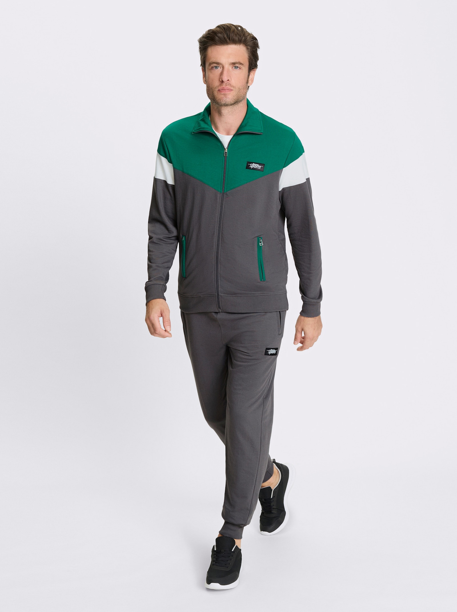 Catamaran Sports Freizeitanzug mit Reißverschluss-Taschen - grün