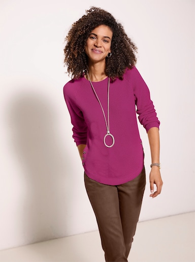 Pullover met ronde hals - magenta