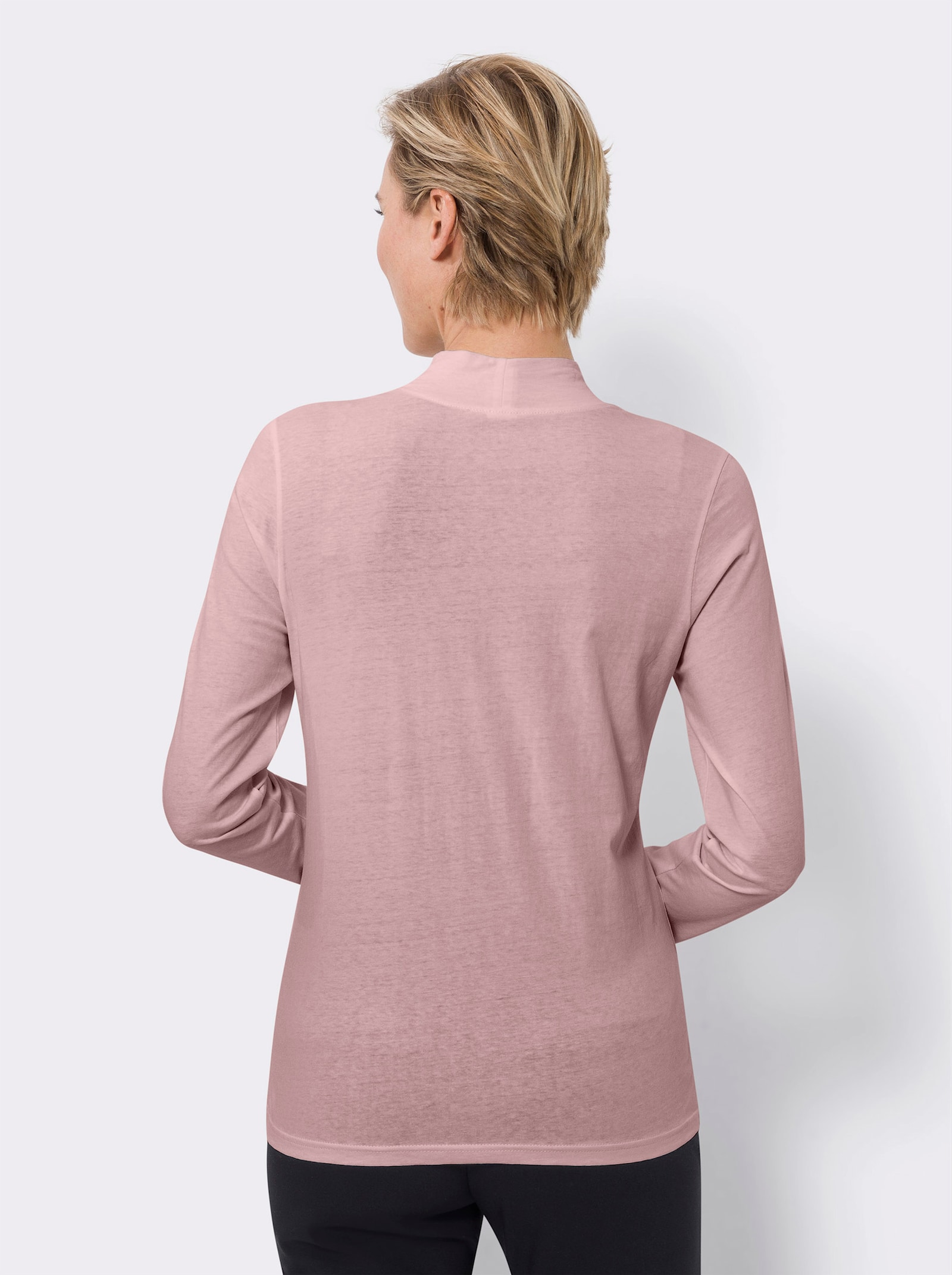 Tričko se stojáčkem s pajetkami - hortenziová