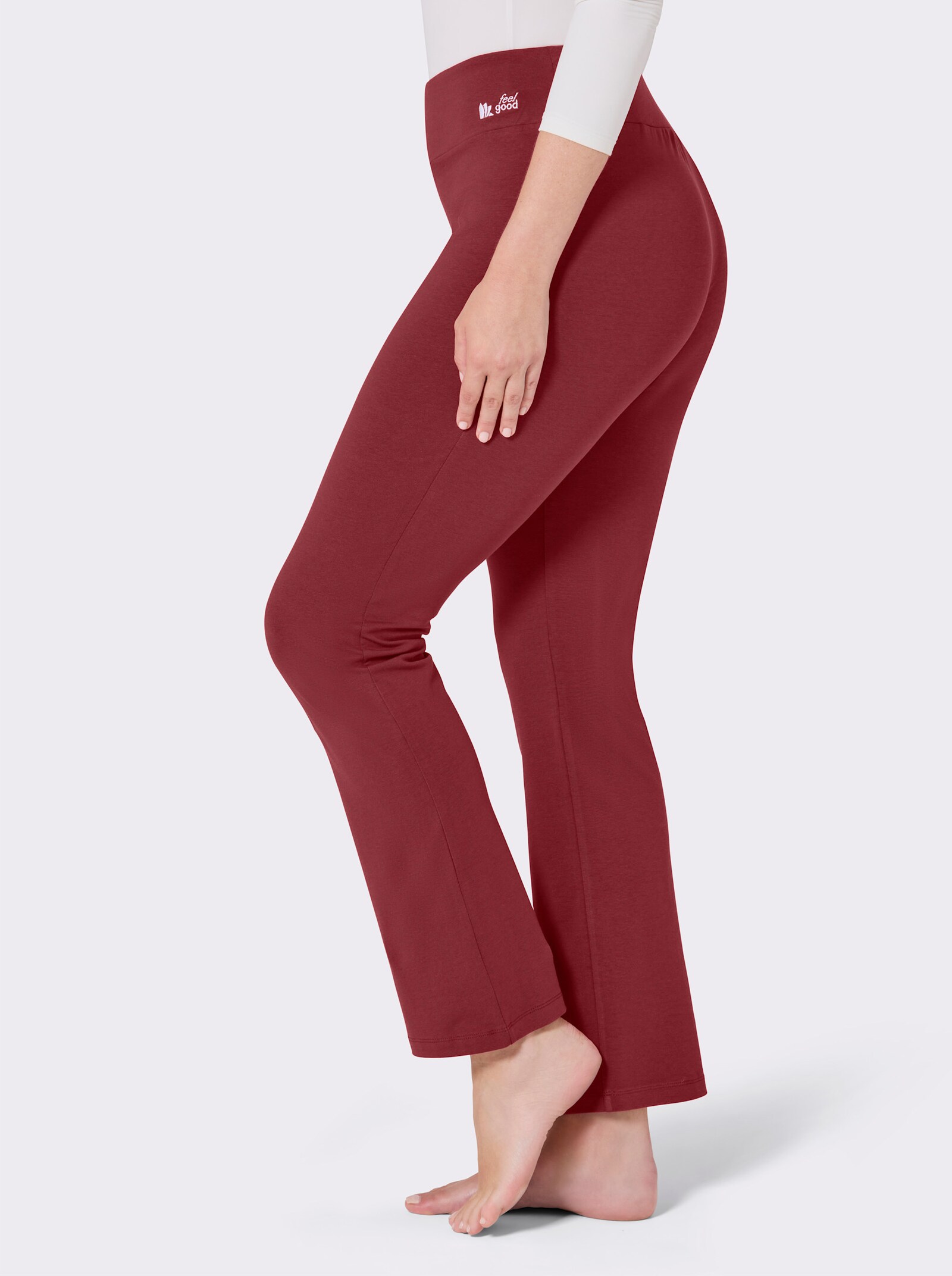 feel good Dehnbund-Hose mit Stretch - dunkelrot