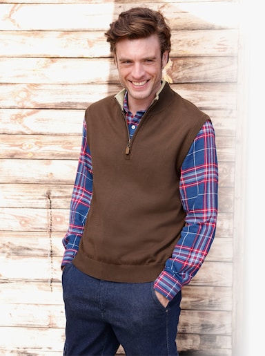 Catamaran Pullunder mit Stehkragen und Reißverschluss - schoko