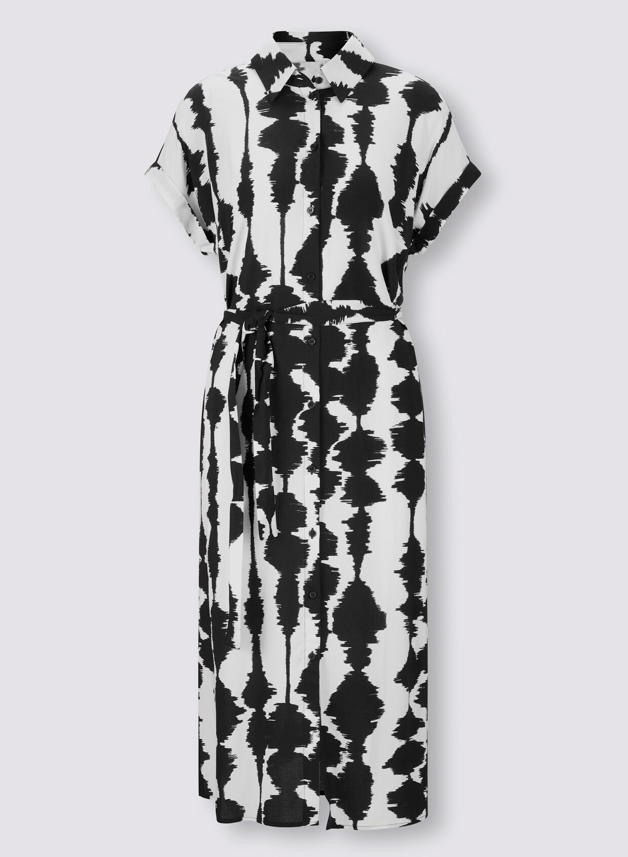 heine Jurk met print - ecru/zwart geprint