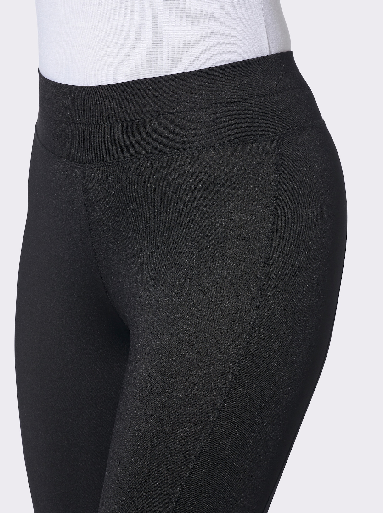 Caprilegging met een klein zakje - zwart