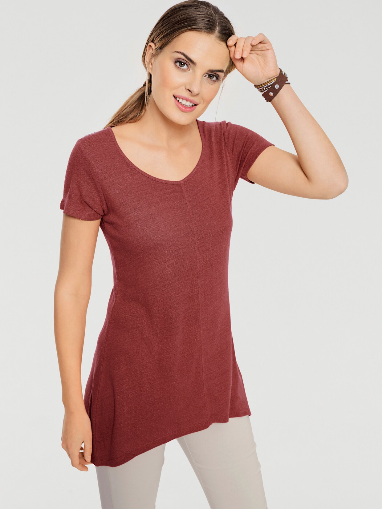 heine Lang shirt - rood