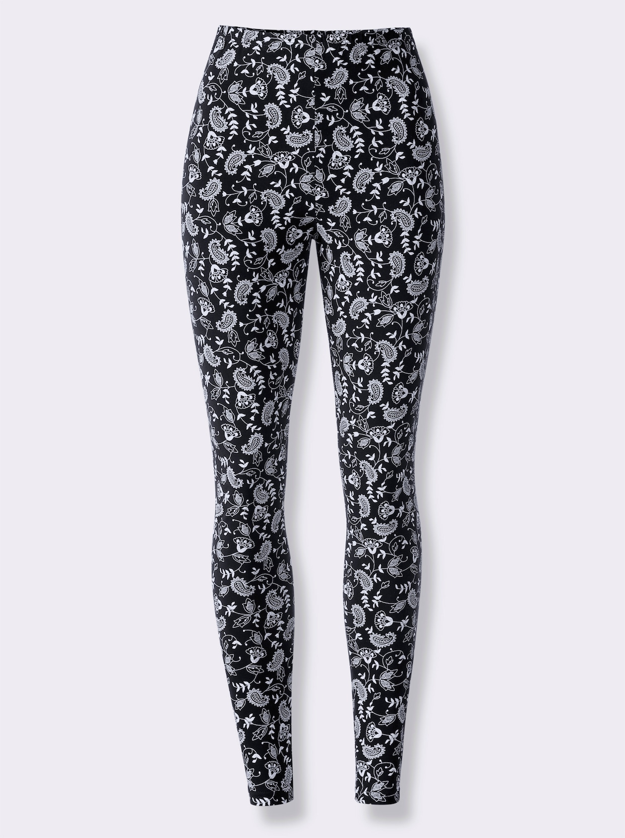 Legging - zwart + zwart geprint