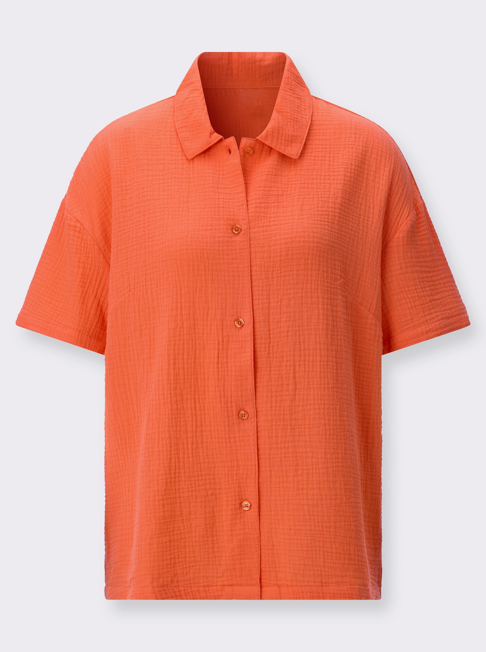 Strandblouse van mousseline - oranje