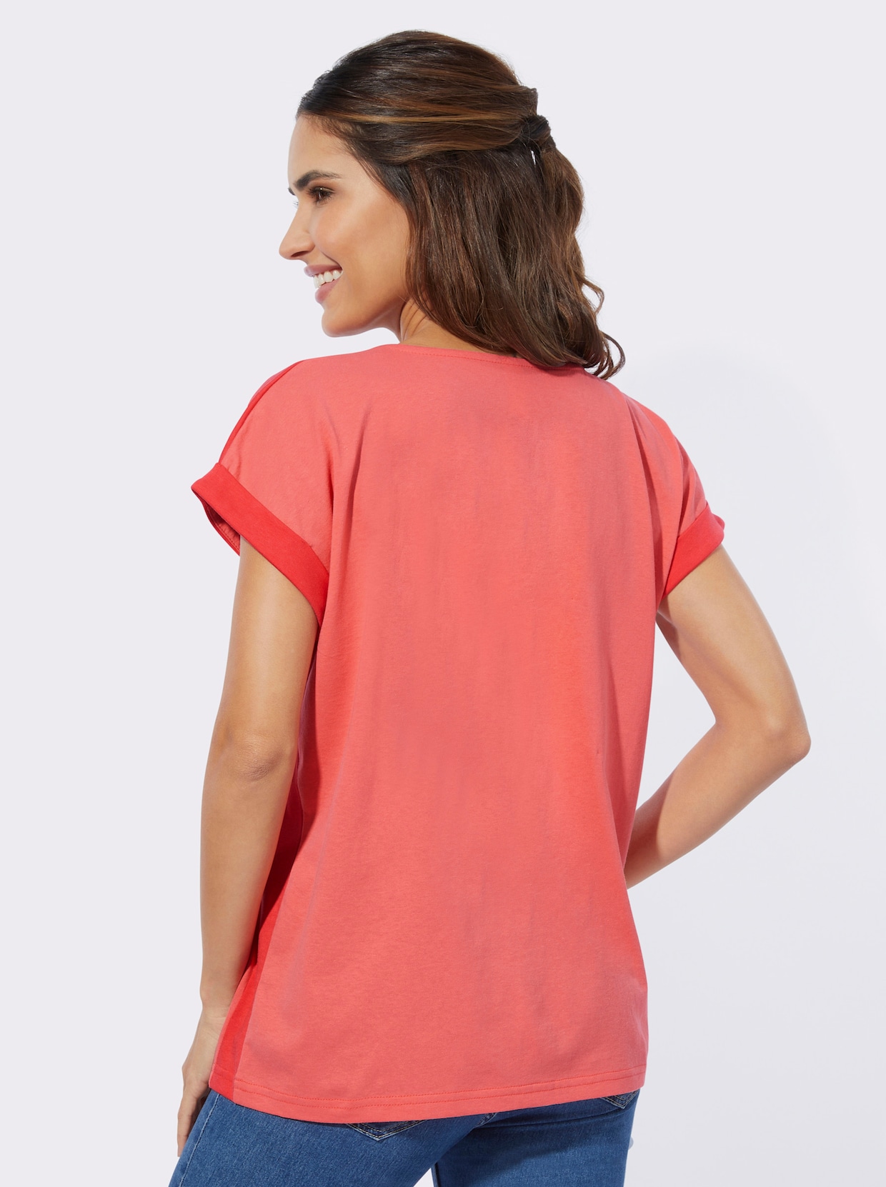 Shirt met korte mouwen - koraal/langoustine