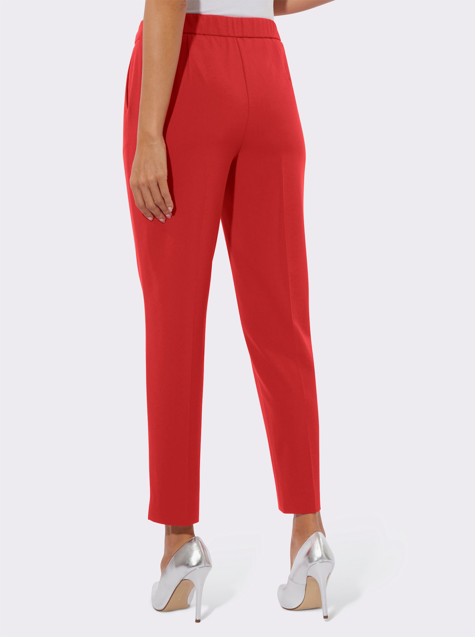  Anzughose mit Bügelfalten, knitterarm - rot