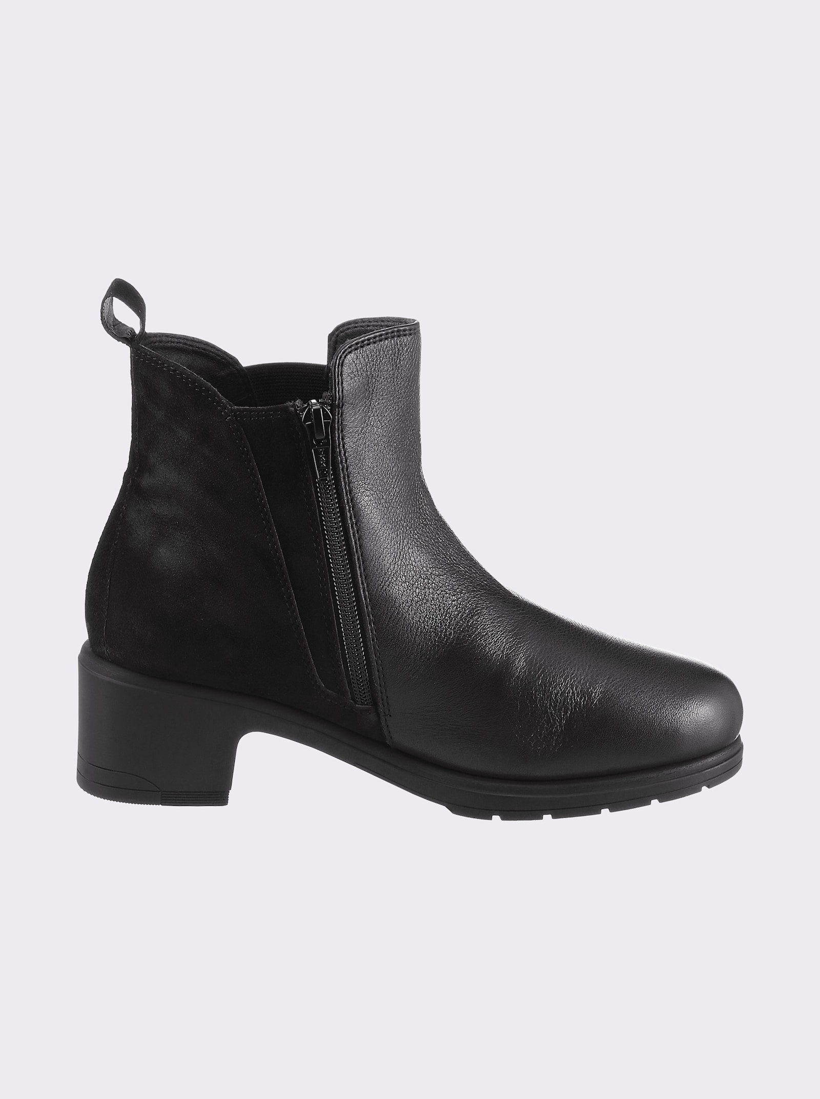 airsoft modern+ Stiefelette mit Nieten-Verzierung - schwarz