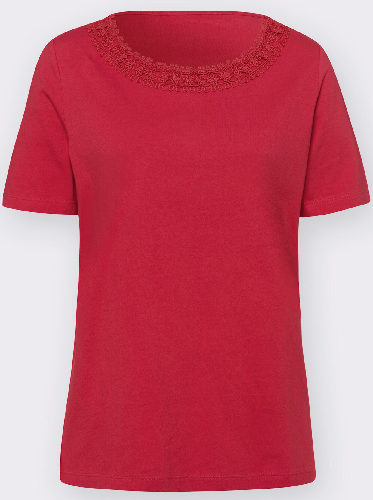 Shirt met ronde hals - rood