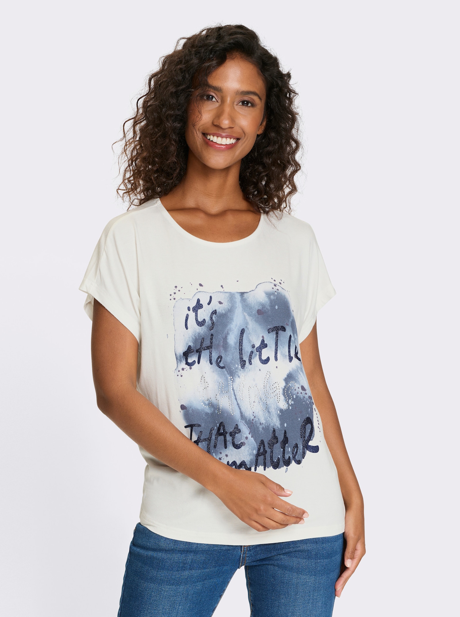 heine Shirt mit Lettering - ecru