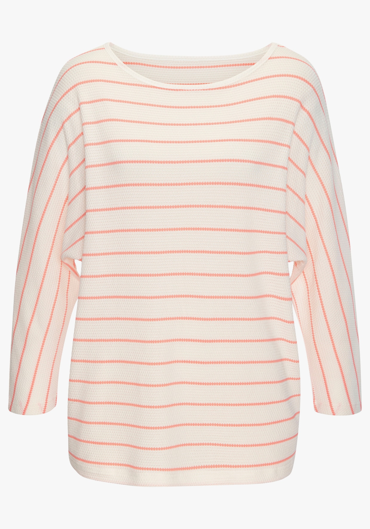 Vivance Shirt met 3/4-mouw - wit, apricot
