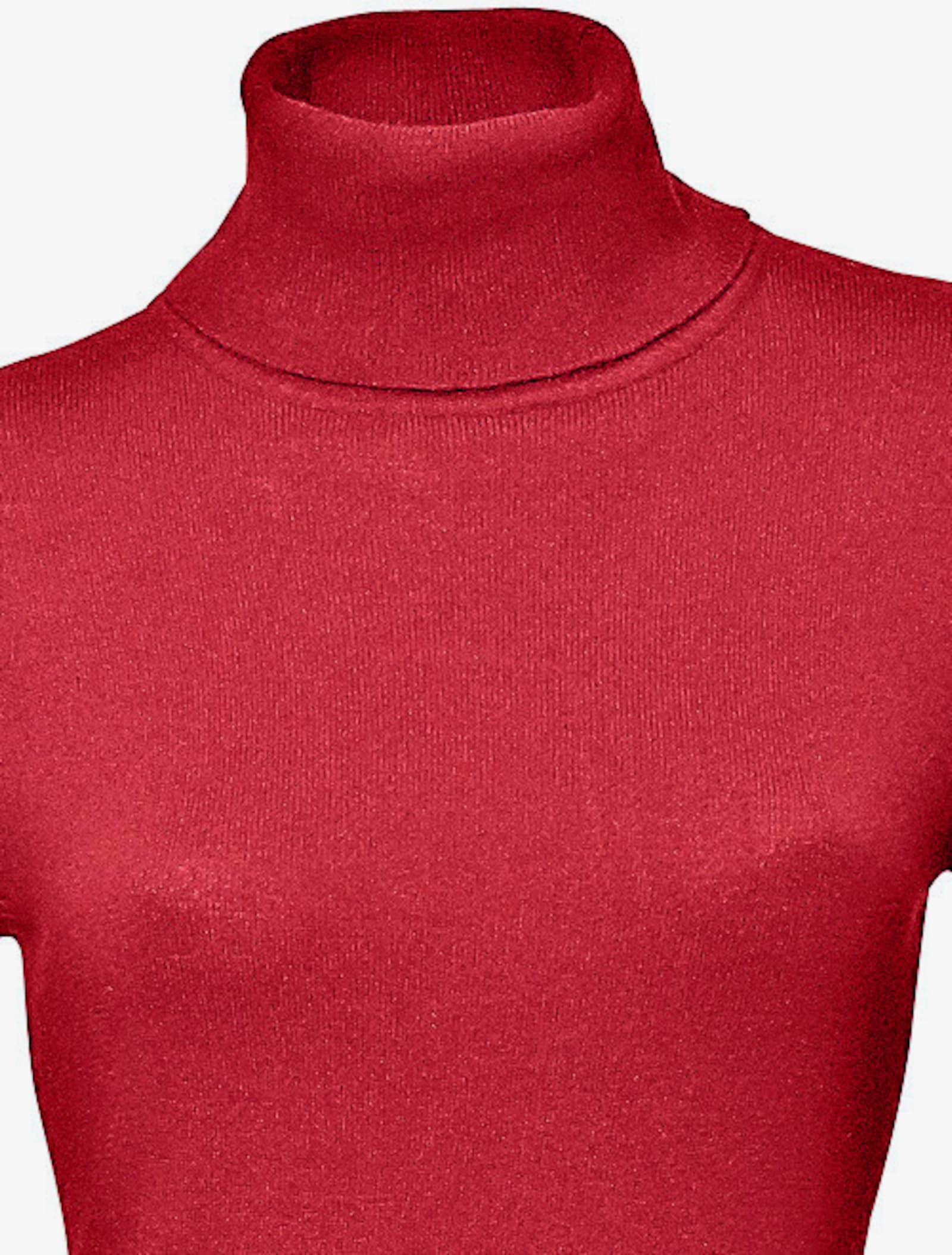 heine Strickkleid mit Rollkragen - rot