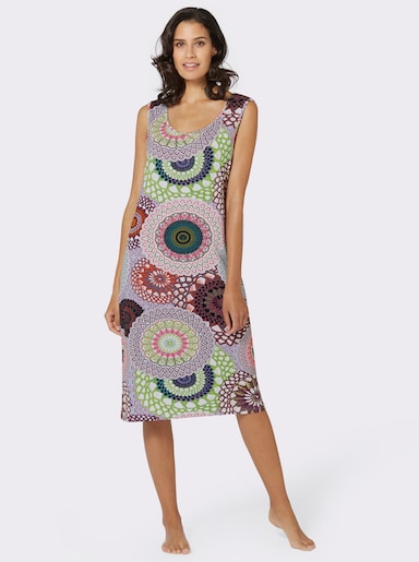 feel good Sommerkleid in Viskose-Qualität - bunt-bedruckt