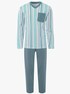 Schlafanzug - grün-gestreift