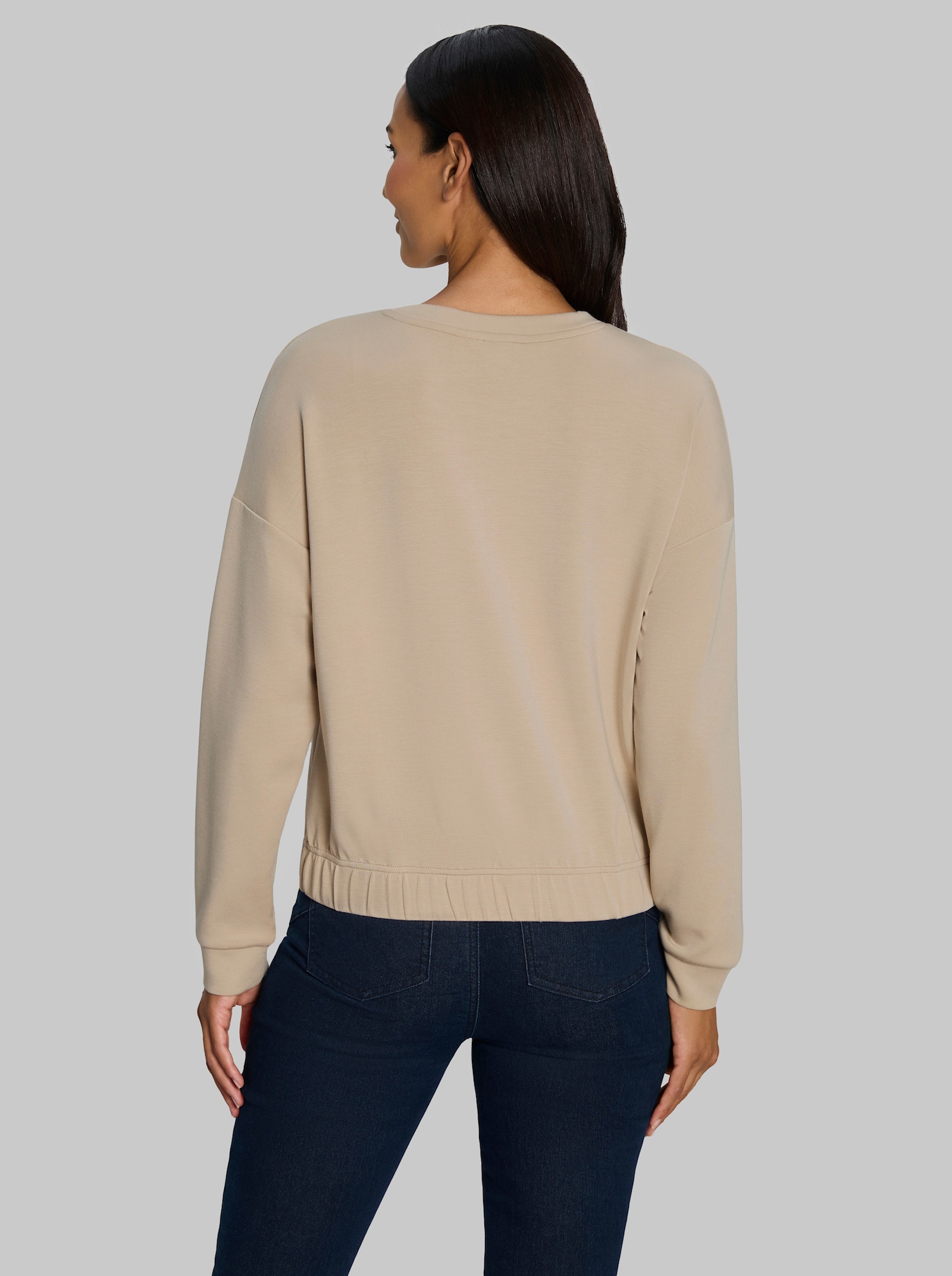 heine Sweater mit Foliendruck - beige