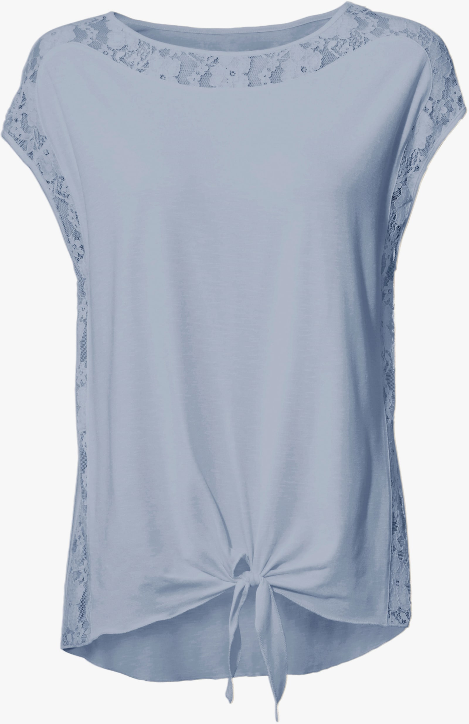 heine Spitzenshirt mit Knoten-Detail - bleu