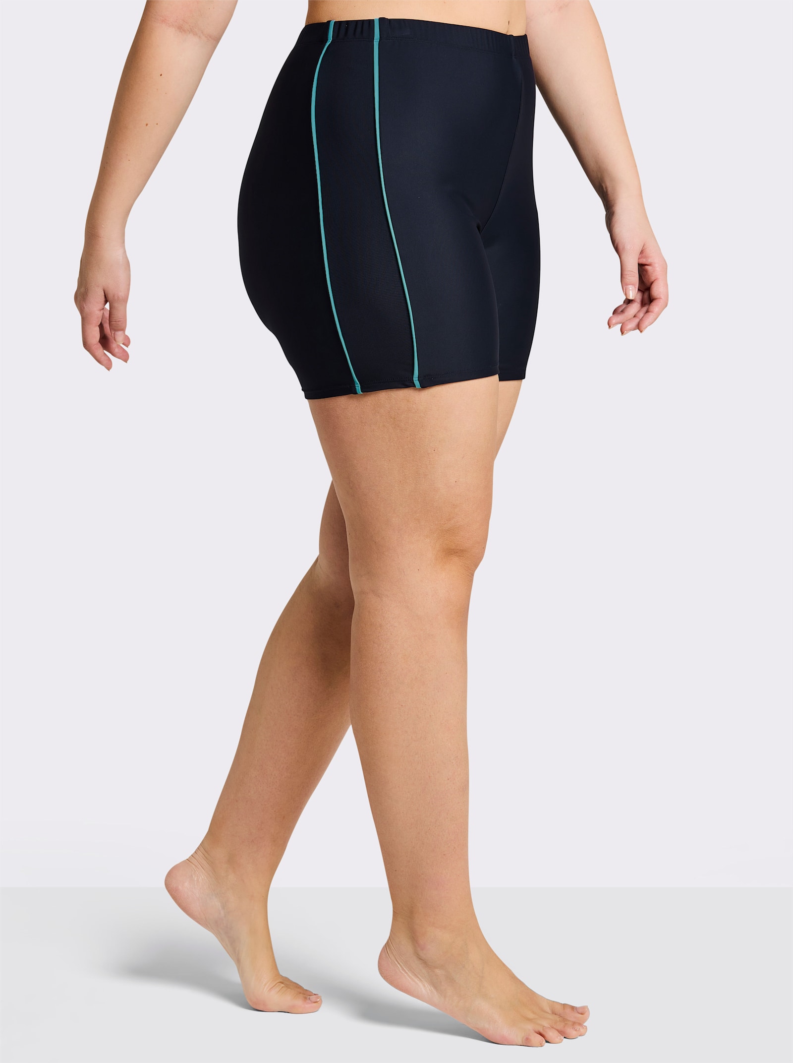 sheego Badeshorts mit Shaping-Einsatz - tiefblau