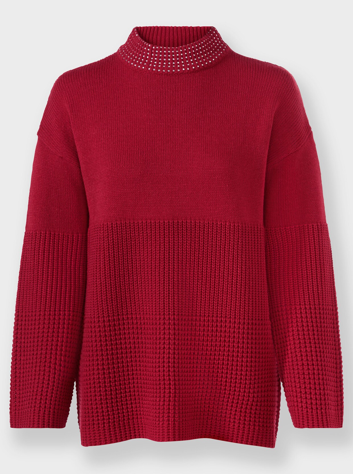 heine Trui met opstaande kraag - rood