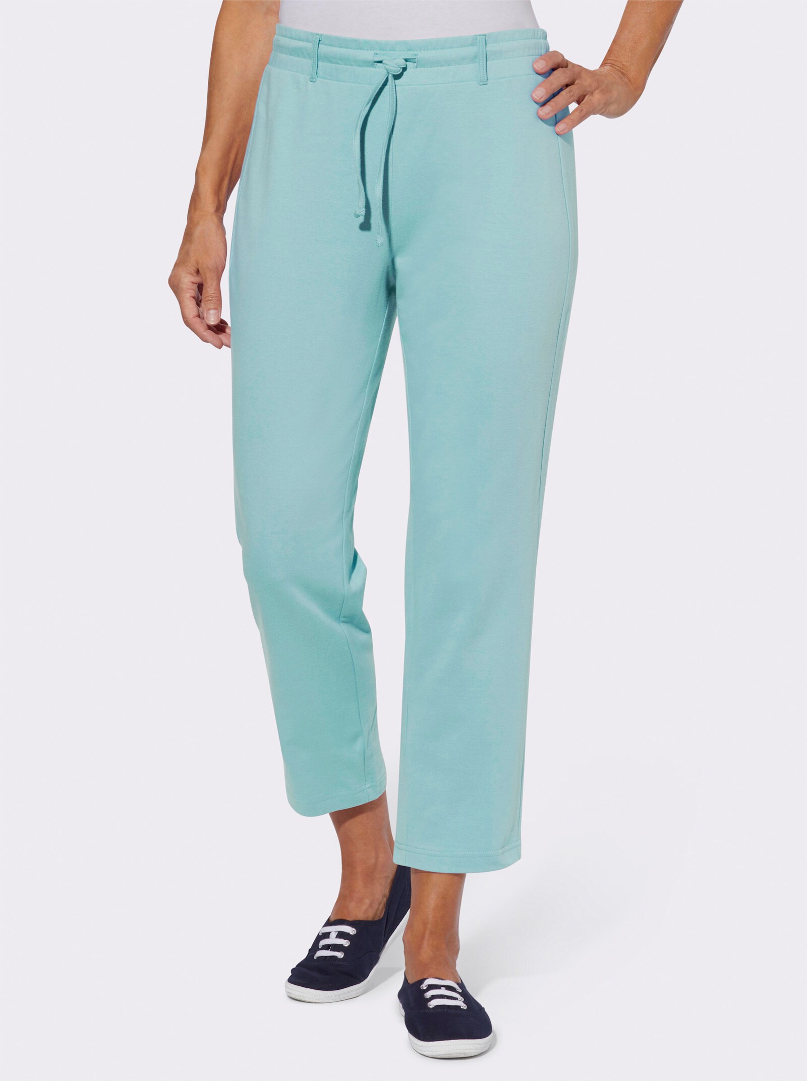 Jerseybroek van sweatstof - mint