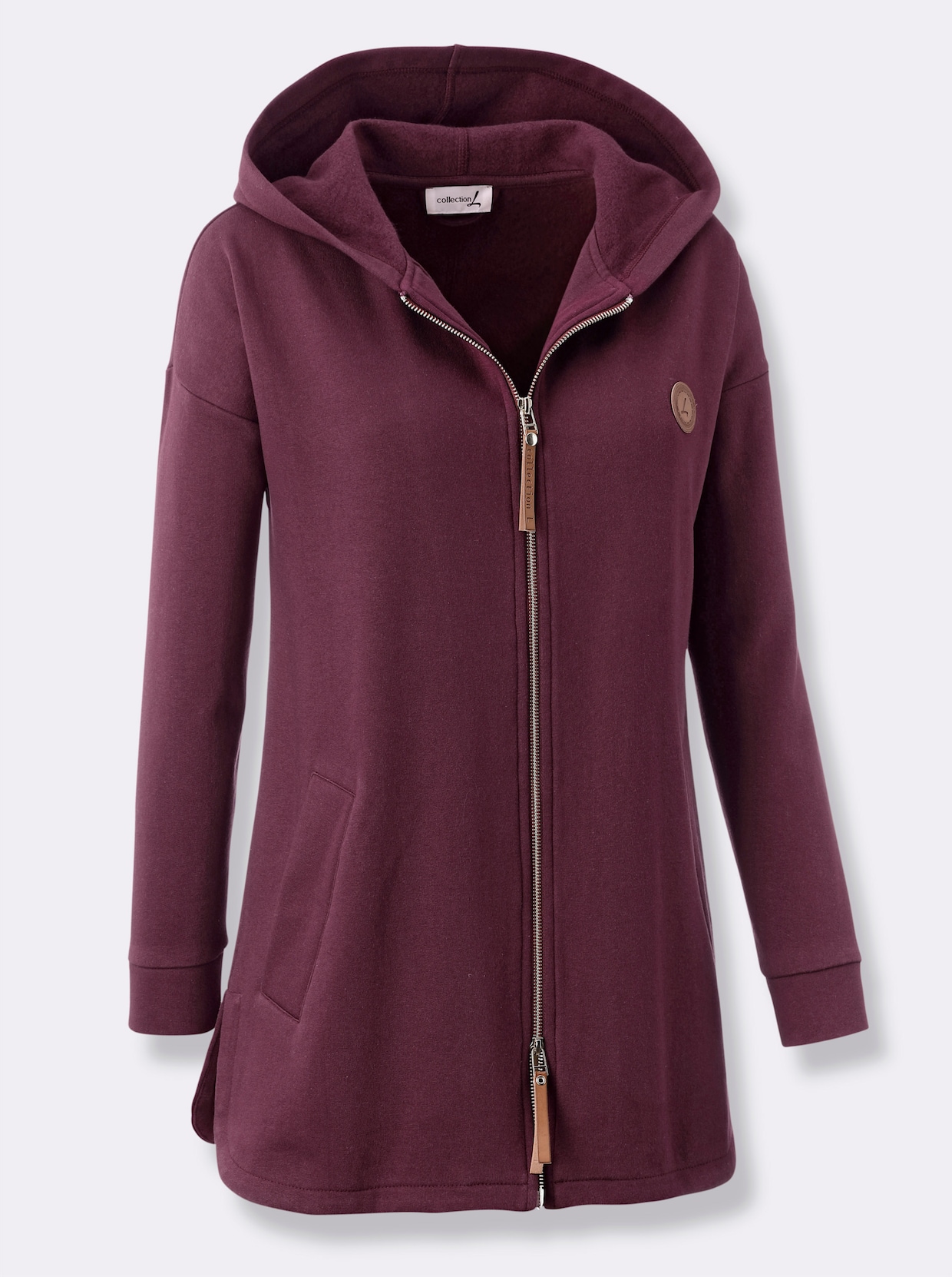 Sweatjacke - burgund