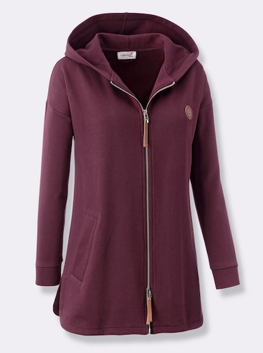 Sweatjacke - burgund