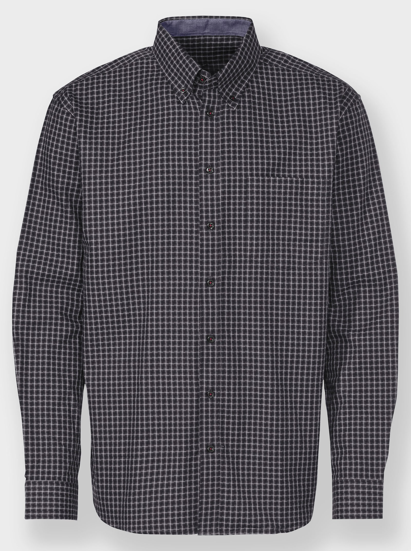 Marco Donati Košile s dlouhým rukávem s kostkovaným vzorem z barvené příze - šedá-vzor
