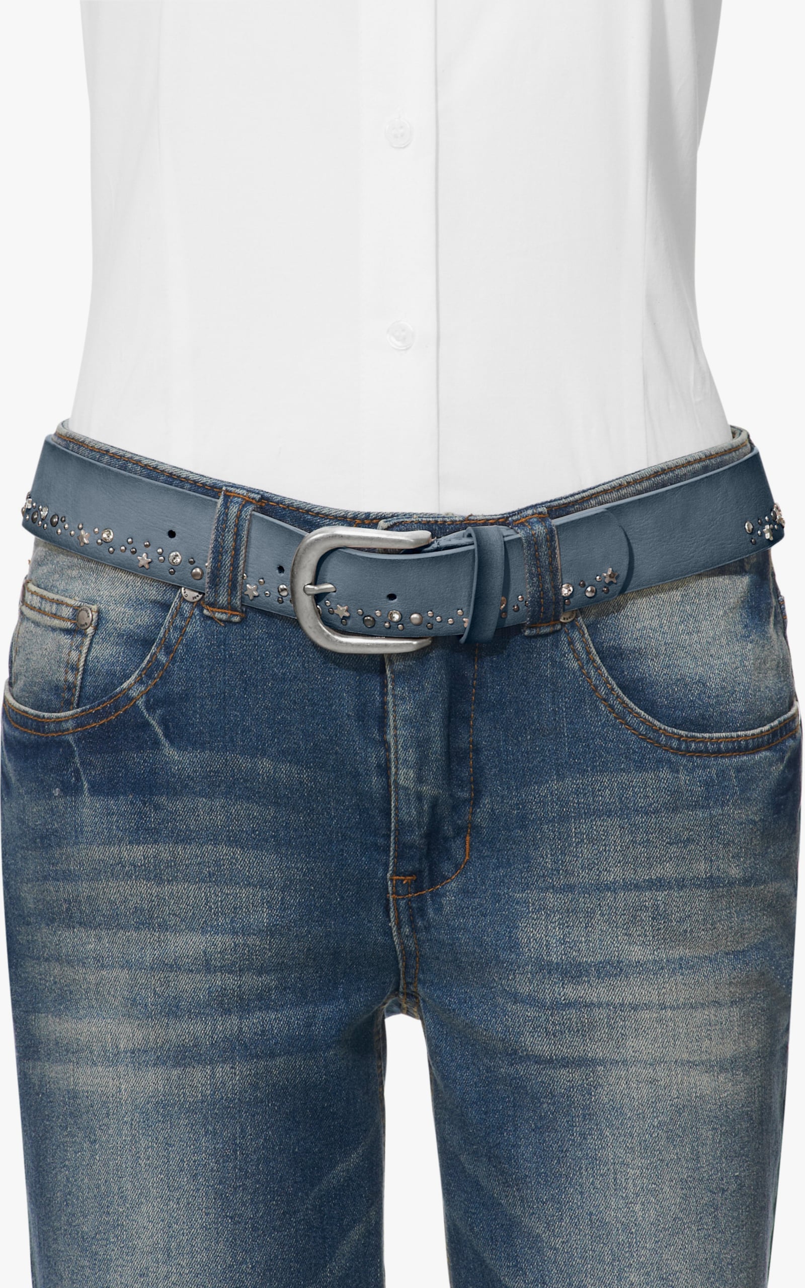 heine Gürtel - blau-silberfarben