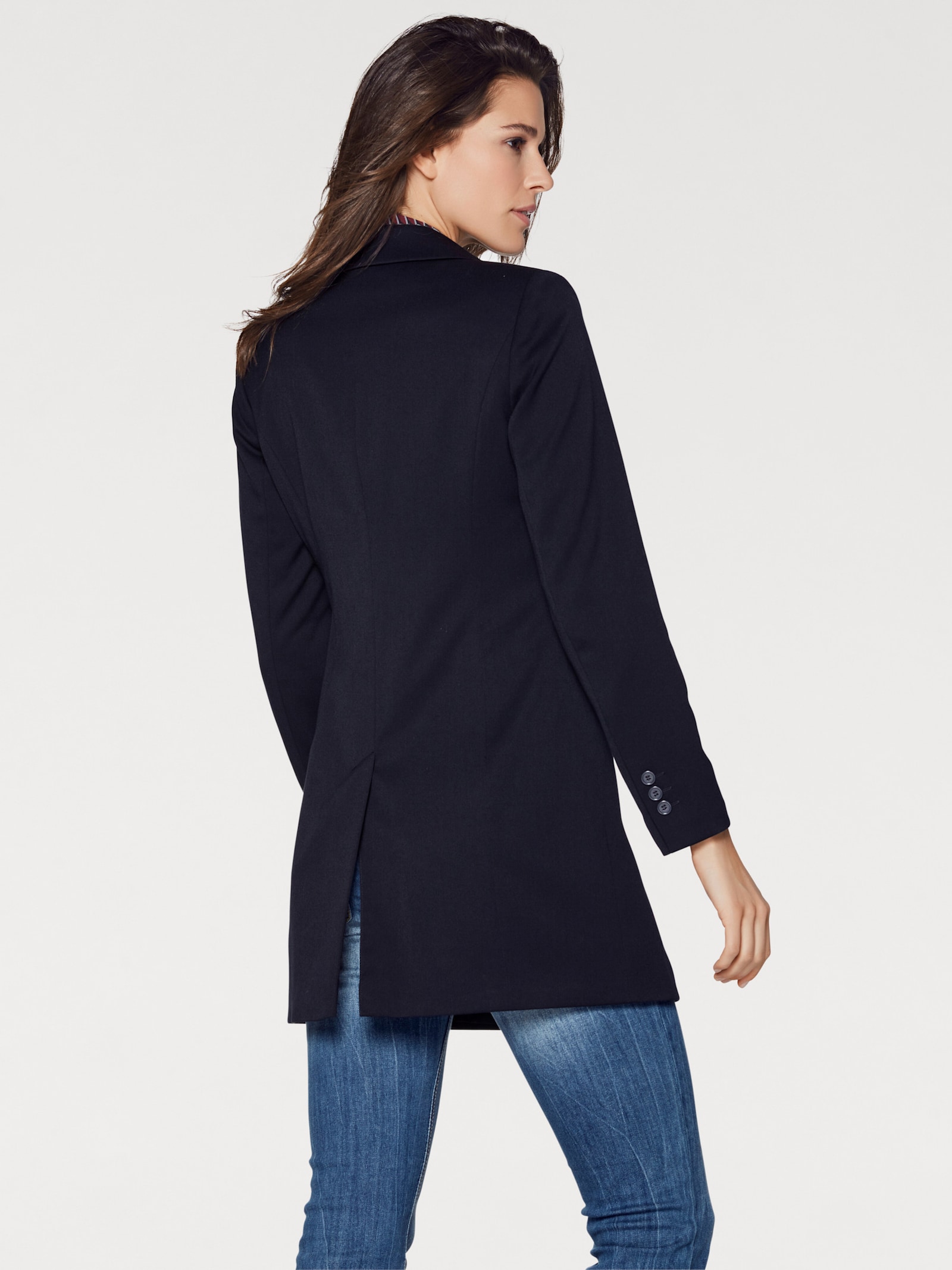 heine Longblazer mit Pattentaschen - marine