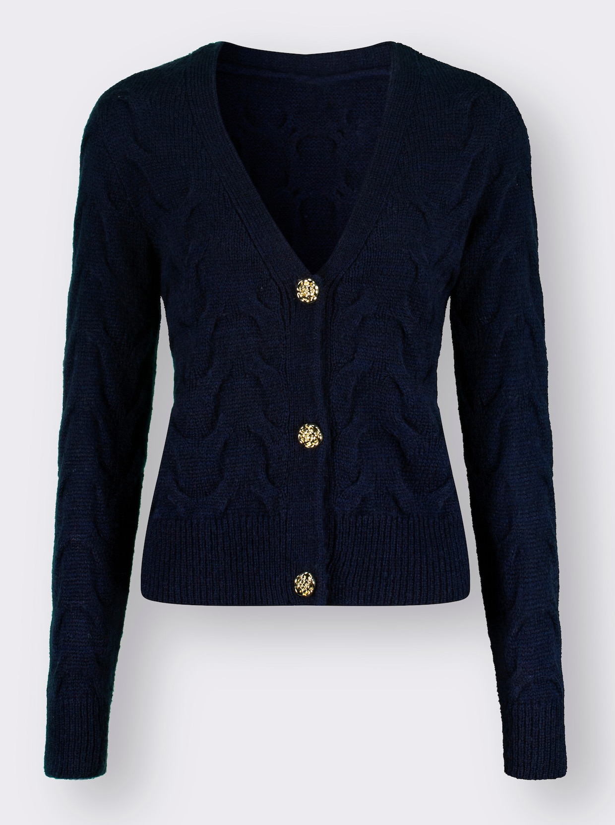 Feinstrickjacke - marine