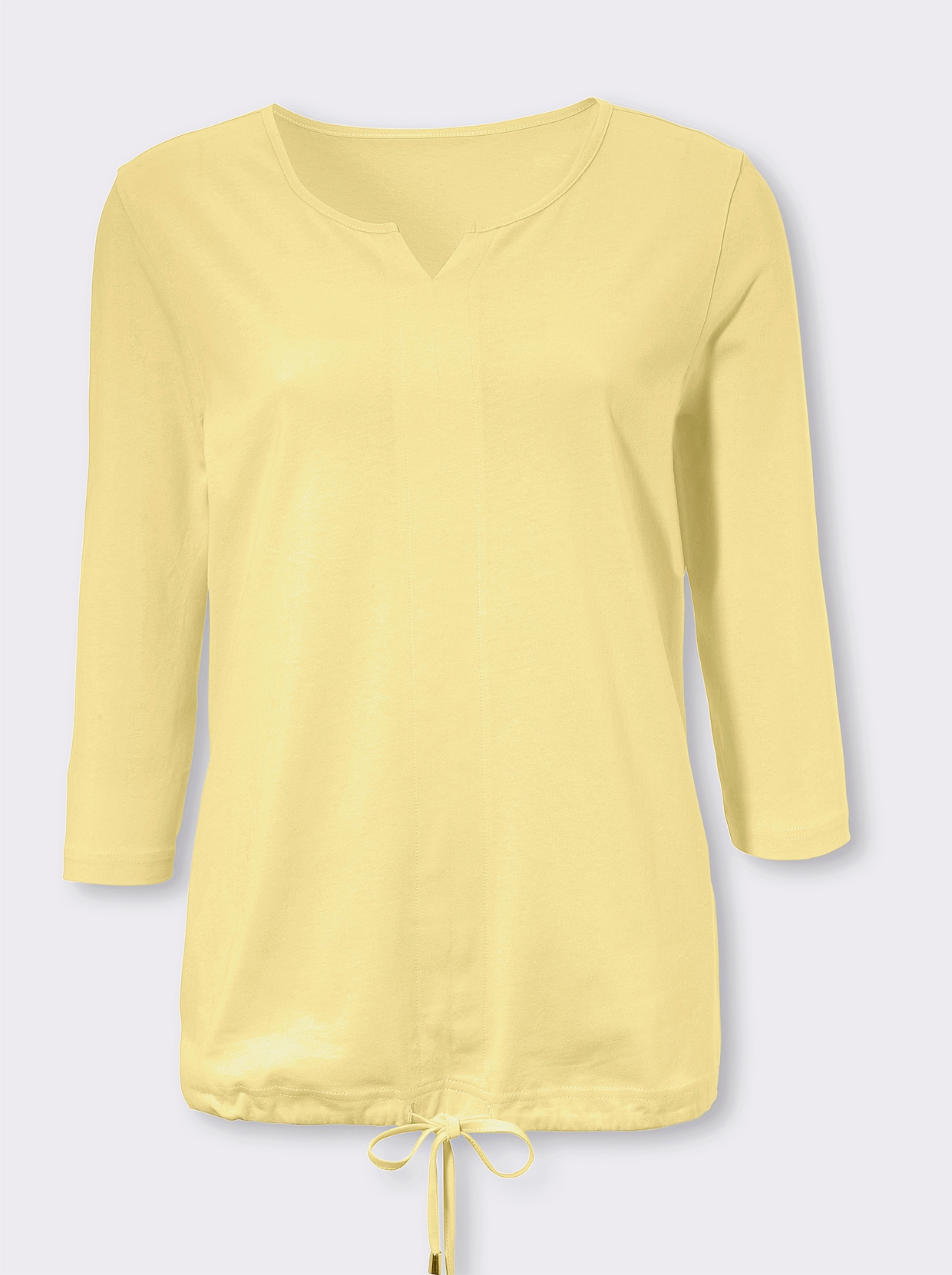 Shirt met 3/4-mouw - citroen
