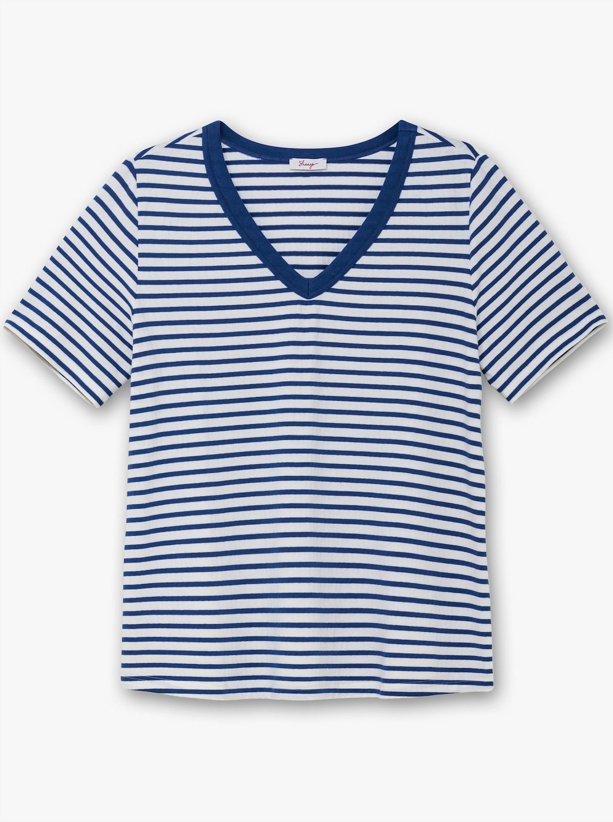 sheego Streepjesshirt - bosbes gestreept