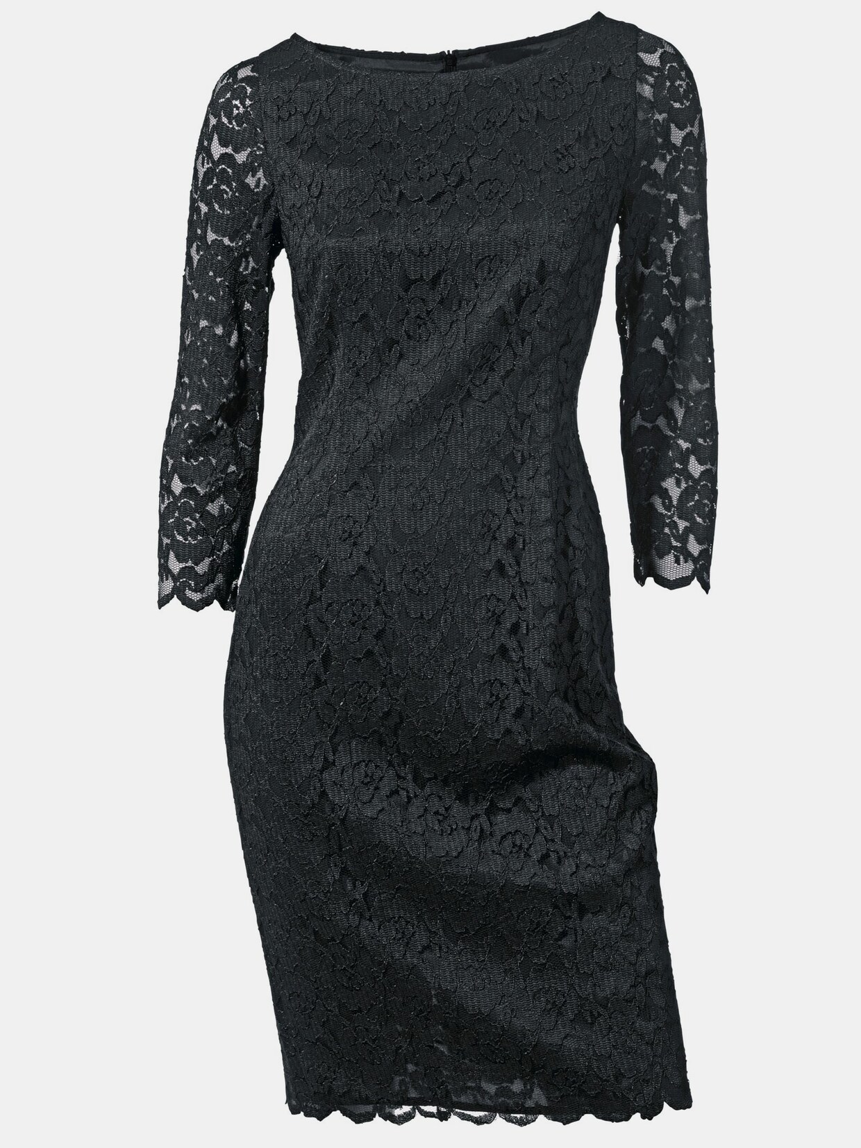 Ashley Brooke Spitzen-Kleid - schwarz