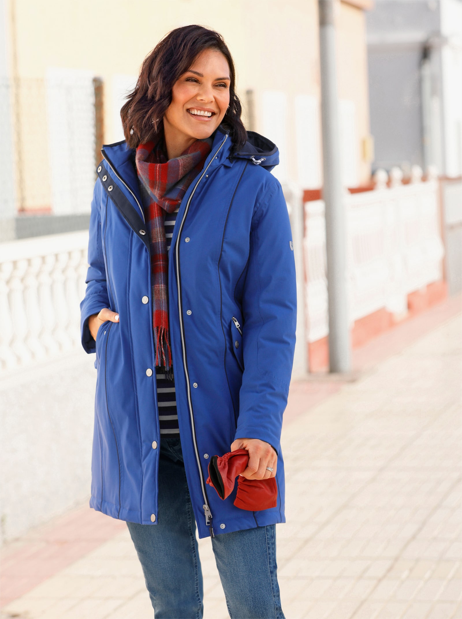 Funktionsparka in Microfaser-Qualität - royalblau